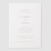 Invitations En Vélin Connie Modern Elegant Wedding Enregistrer la date (Recto)