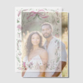 Invitations En Vélin Coquette Famille de Noël Photo Pink Green Doodle (Décalage (Couple))