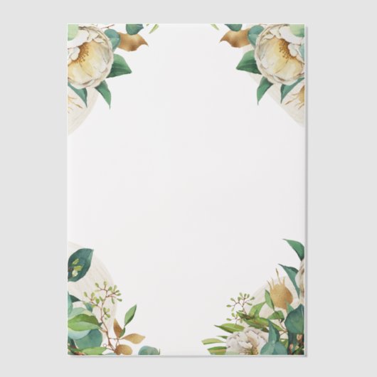 Invitations En Vélin Corners Roses irlandais (Recto)