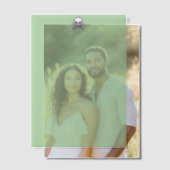 Invitations En Vélin Crâne n Os papiers vellés verts (Décalage (Couple))