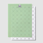 Invitations En Vélin Crâne n Os papiers vellés verts (Décalage (Invitation))