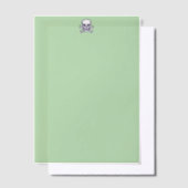 Invitations En Vélin Crâne n Os papiers vellés verts (Compenser)