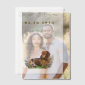 Invitations En Vélin Dachshund Chien et Fleurs sauvages Enregistrer la  (Décalage (Couple))