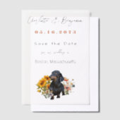 Invitations En Vélin Dachshund Chien et Fleurs sauvages Enregistrer la  (Compenser)