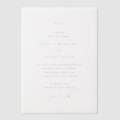 Invitations En Vélin Danica Classic Mariage élégant (Recto)