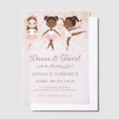 Invitations En Vélin Danse et ballet Twirl Anniversaire (Compenser)