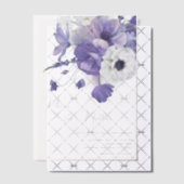Invitations En Vélin Dark Lilac & Lavender Floral Wedding (Décalage (Invitation))