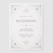 Invitations En Vélin Déco moderne | Mariage élégant (Recto)