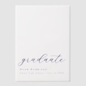 Invitations En Vélin Découpe de graduation personnalisée de script de m (Recto)