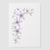 Invitations En Vélin Délicat Floral & Botanique Mariage pourpre (Recto)