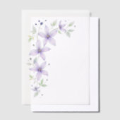 Invitations En Vélin Délicat Floral & Botanique Mariage pourpre (Compenser)