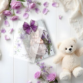 Invitations En Vélin Délicat Floral & Botanique Mariage pourpre