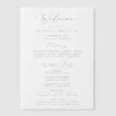 Invitations En Vélin Delicate Calligraphie Luxury Vellum Wedding Progra (Recto)