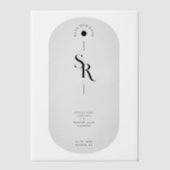 Invitations En Vélin Delicate Vellum Transparency Elegant Black & White (Recto)