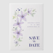 Invitations En Vélin Delicic Floral & Botanique Branche Lumière Violet (Recto)