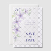 Invitations En Vélin Delicic Floral & Botanique Branche Lumière Violet (Décalage (Invitation))