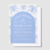 Invitations En Vélin Dernier Toast Sur La Côte Bachelorette Fête (Compenser)