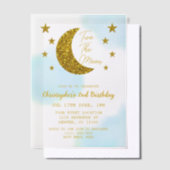 Invitations En Vélin Deux à la Lune 2e Anniversaire (Compenser)