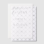 Invitations En Vélin Deux Coeurs Un Coeur Minimal Mariage de script mod (Décalage (Invitation))