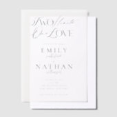 Invitations En Vélin Deux Coeurs Un Coeur Minimal Mariage de script mod (Compenser)
