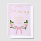 Invitations En Vélin Deux Fancy Bow Floral Anniversaire (Compenser)