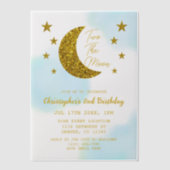 Invitations En Vélin Deux La Lune 2e Anniversaire (Recto)