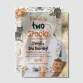 Invitations En Vélin Deux mignonette Éffrayante Halloween Ghost 2e fête (Décalage (Couple))