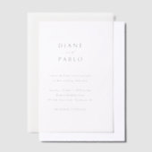 Invitations En Vélin Diane Contemprary Chic Mariage moderne (Compenser)