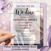 Invitations En Vélin Dîner de répétition Mariage de script élégant