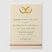 Invitations En Vélin Dîner de répétition Western Horseshoe (Recto)