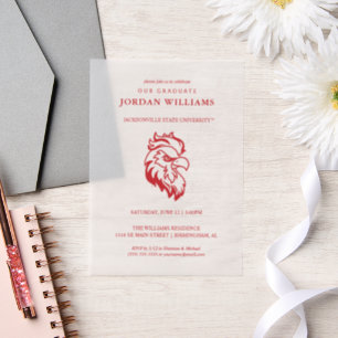 Invitations En Vélin Diplômé de l'Université d'État de Jacksonville