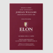 Invitations En Vélin Diplôme de l'Université Elon (Recto)