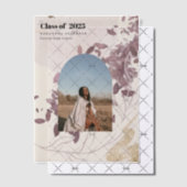 Invitations En Vélin Diplômé moderne Abstrait d'or et de violet (Décalage (Invitation))