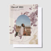 Invitations En Vélin Diplômé moderne Abstrait d'or et de violet (Compenser)