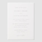 Invitations En Vélin Dolores Classique Mariage élégant (Recto)