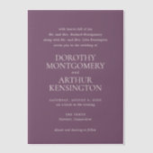 Invitations En Vélin Dorothy Purple Mariage élégant (Recto)