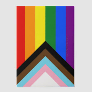Invitations En Vélin Drapeau de fierté Progress Pride de SlipperyJoe si