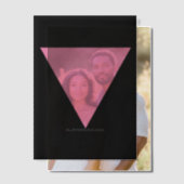 Invitations En Vélin Drapeau triangle rose de SlipperyJoe's symbole ros (Décalage (Couple))