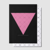 Invitations En Vélin Drapeau triangle rose de SlipperyJoe's symbole ros (Décalage (Invitation))