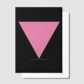 Invitations En Vélin Drapeau triangle rose de SlipperyJoe's symbole ros (Compenser)