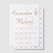 Invitations En Vélin Écran de script de typographie en terre cuite supe (Décalage (Invitation))