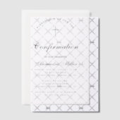 Invitations En Vélin Écriture Calligraphique Simple de Confirmation Tra (Décalage (Invitation))