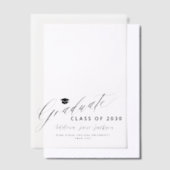 Invitations En Vélin Écriture de fin d'études avancée superposition élé (Compenser)