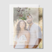 Invitations En Vélin Effacer le Mariage Fleur sauvage moderne transpare (Décalage (Couple))