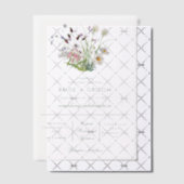 Invitations En Vélin Effacer le Mariage Fleur sauvage moderne transpare (Décalage (Invitation))