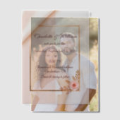 Invitations En Vélin Effets doux violet et gris avec fleurs (Décalage (Couple))