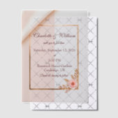 Invitations En Vélin Effets doux violet et gris avec fleurs (Décalage (Invitation))