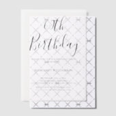 Invitations En Vélin Elégance moderne 60e anniversaire (Décalage (Invitation))