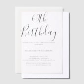 Invitations En Vélin Elégance moderne 60e anniversaire (Compenser)