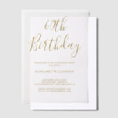 Invitations En Vélin Elégance moderne 60e anniversaire (Compenser)